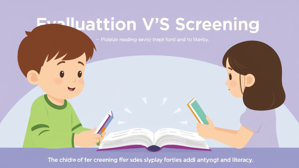 Visual guide for practical steps in evaluation vs screening