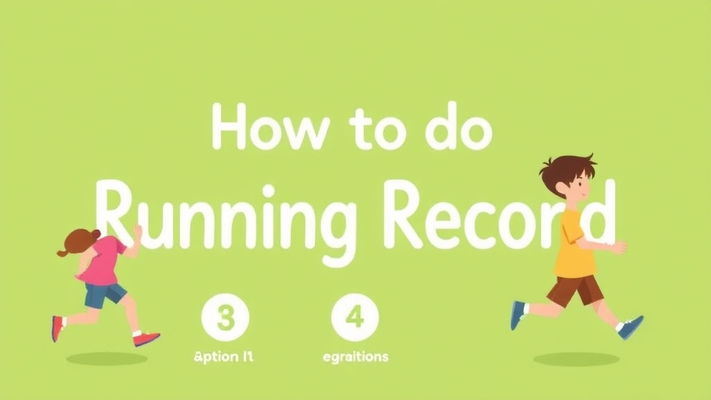 Visual guide for practical steps in how to do a running record