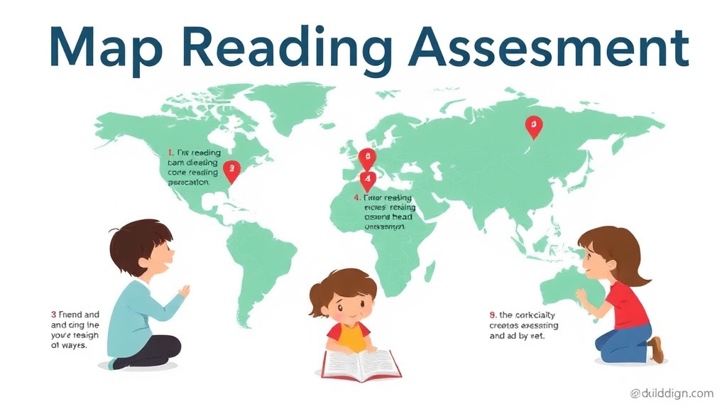 Visual guide for practical steps in map reading assessment