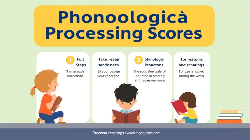 Visual guide for practical steps in phonological processing scores