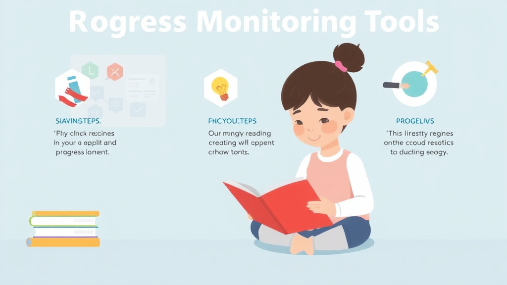 Visual guide for practical steps in progress monitoring tools