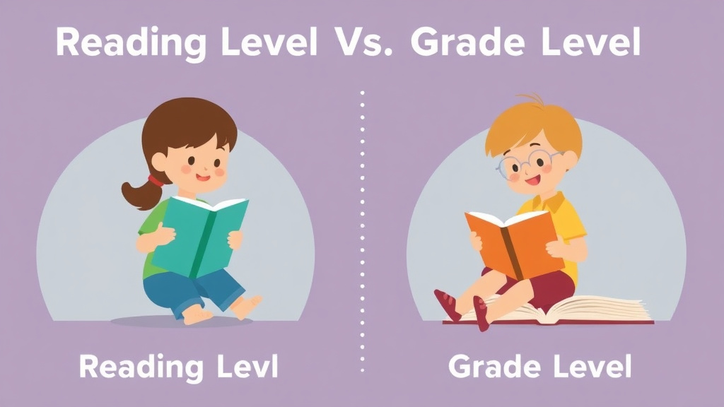 Visual guide for practical steps in reading level vs grade level