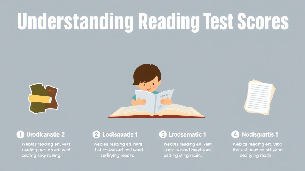 Visual guide for practical steps in understanding reading test scores