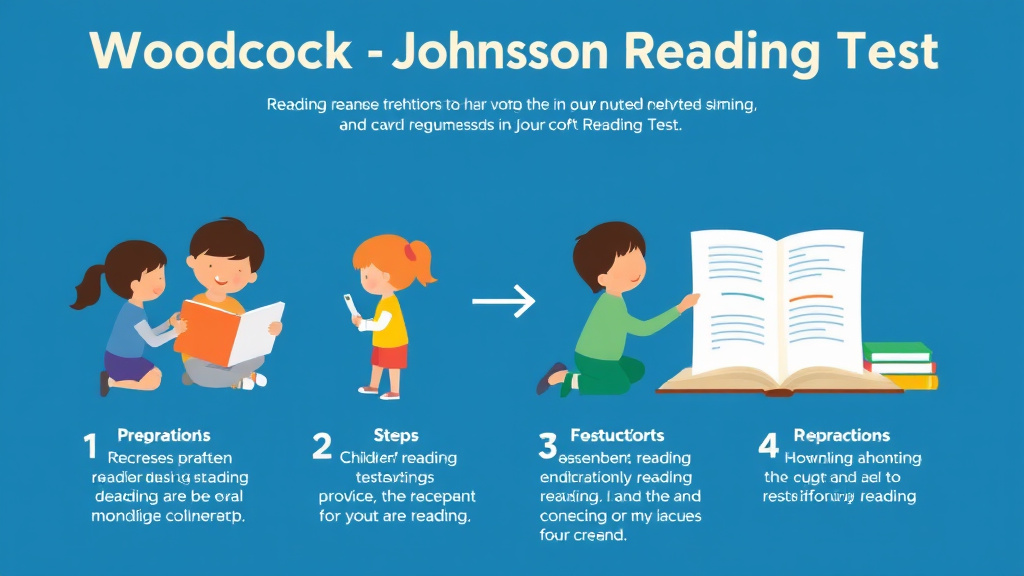 Visual guide for practical steps in woodcock johnson reading test