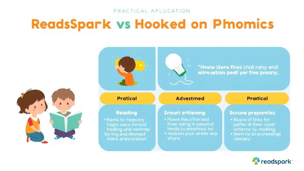 Visual guide for practical steps in readspark vs hooked on phonics