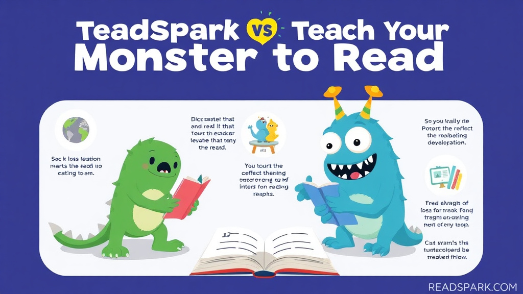 Visual guide for practical steps in readspark vs teach your monster to read