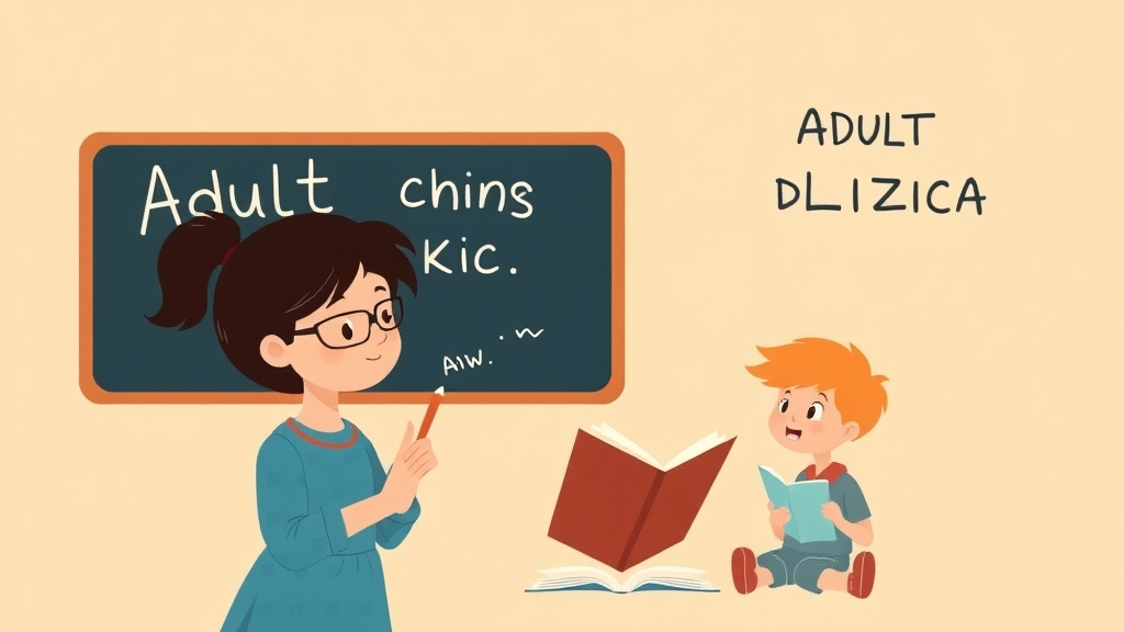 Illustration showing key concepts related to adult dyslexia signs