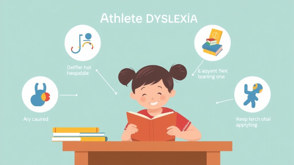 Visual guide for practical steps in athletes with dyslexia