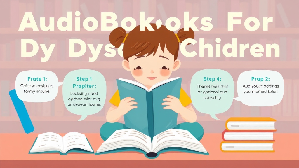 Visual guide for practical steps in audiobooks for dyslexic children