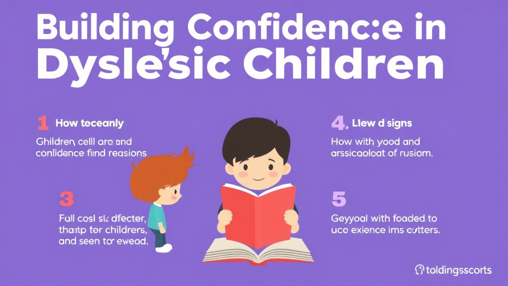 Visual guide for practical steps in building confidence in dyslexic children