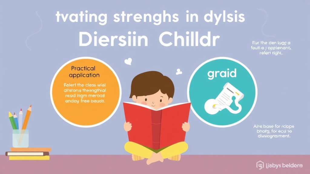 Visual guide for practical steps in celebrating strengths in dyslexic children