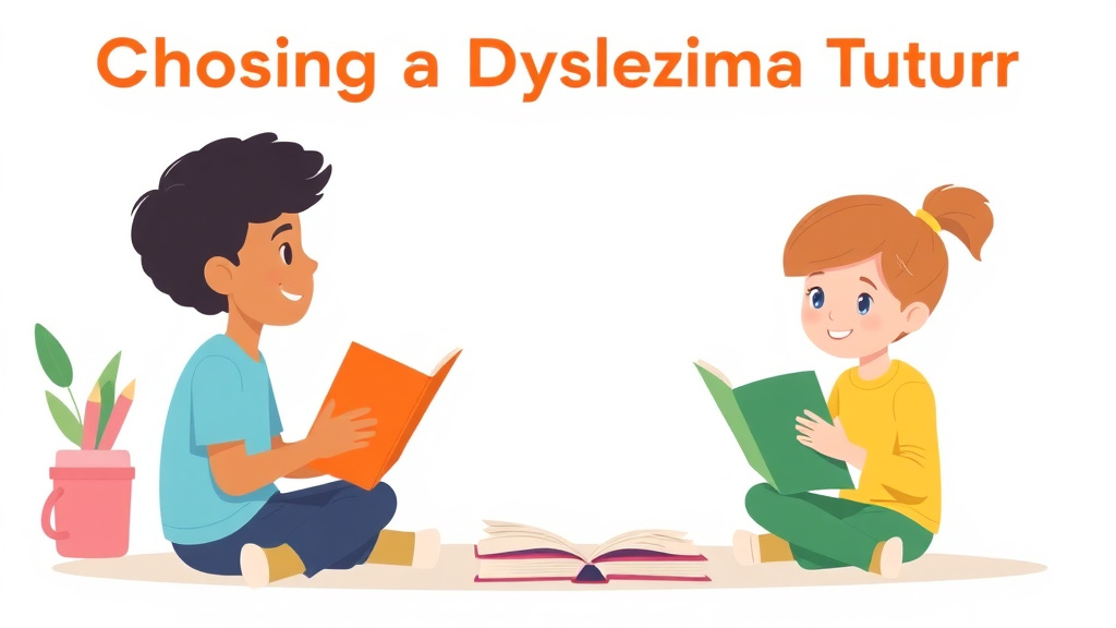Illustration showing key concepts related to choosing a dyslexia tutor