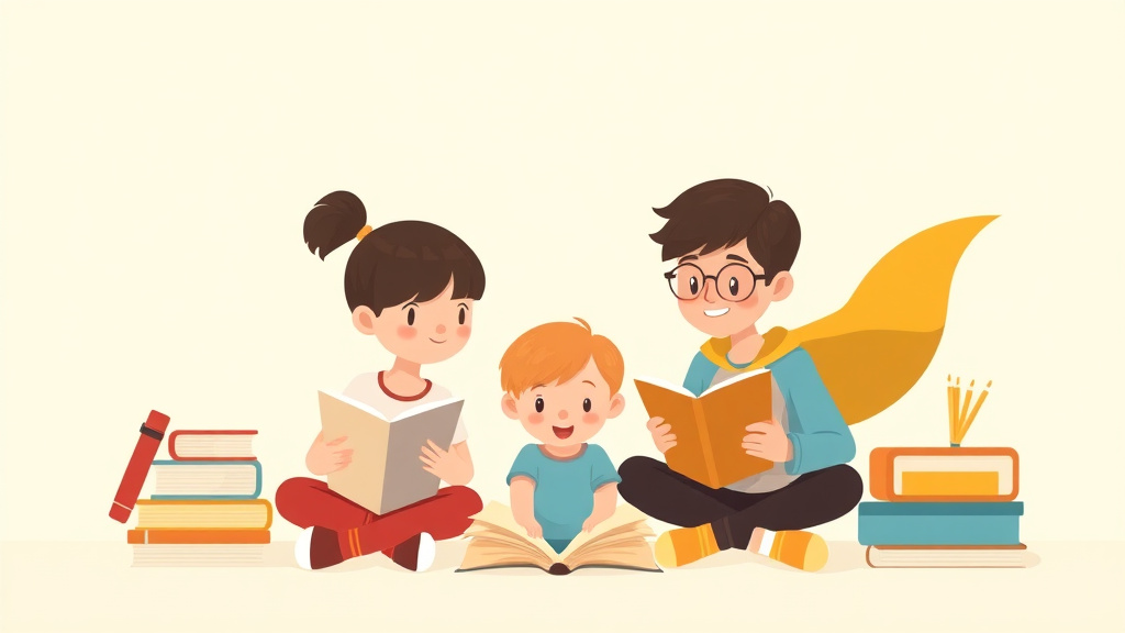 Illustration showing key concepts related to dyslexia advocacy organizations