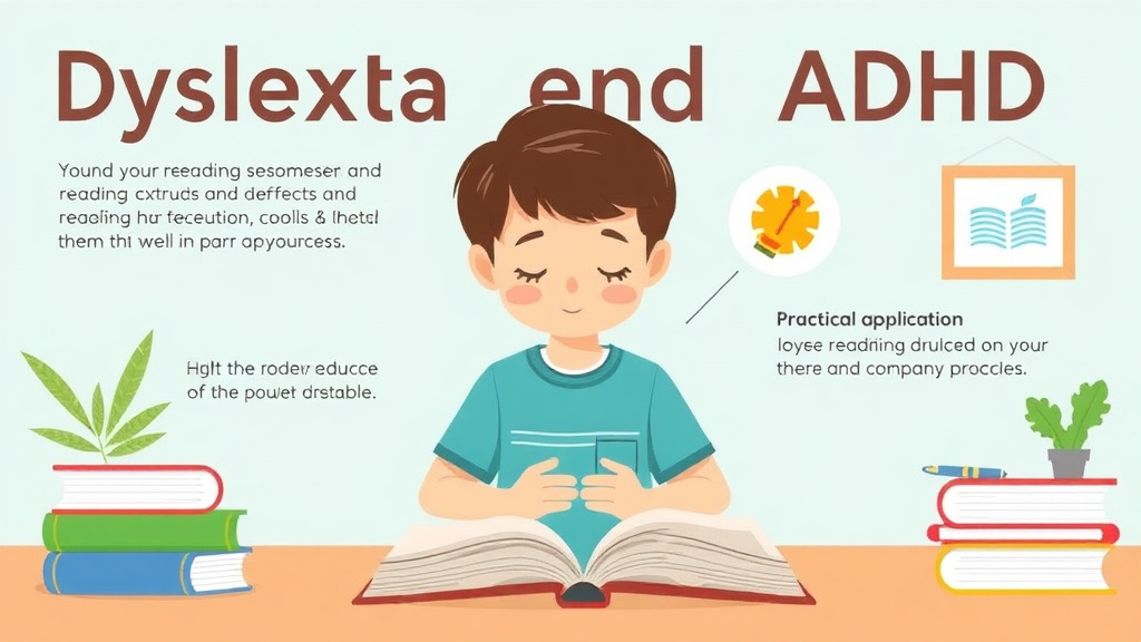 Visual guide for practical steps in dyslexia and adhd