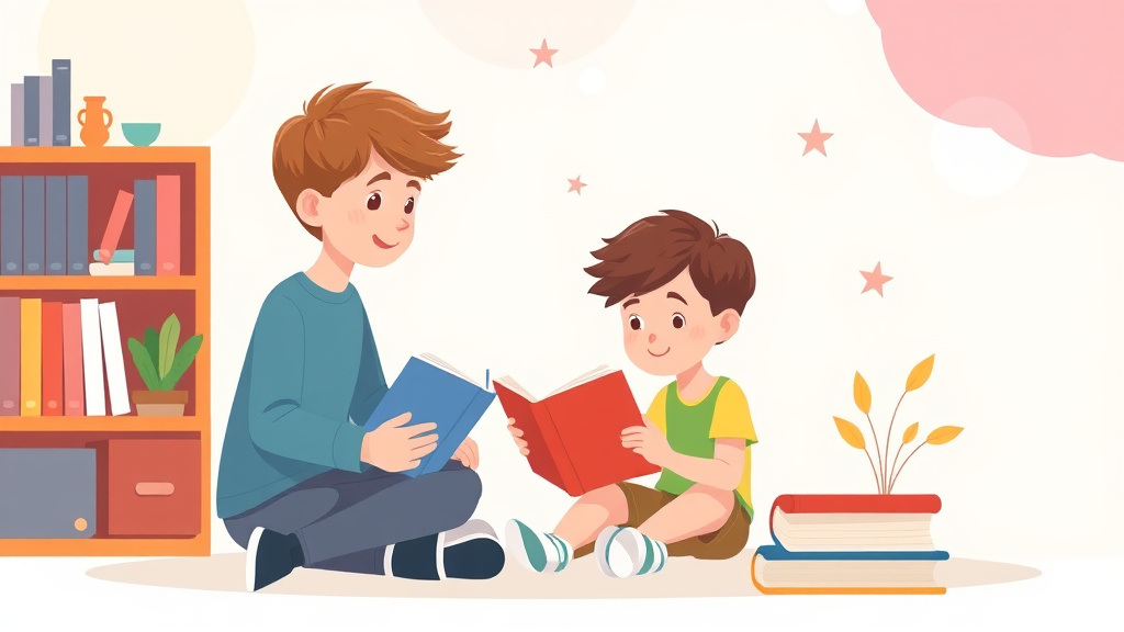 Illustration showing key concepts related to dyslexia and behavior problems