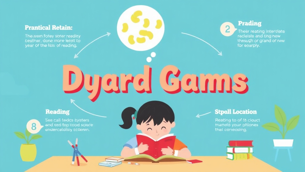 Visual guide for practical steps in dyslexia and board games