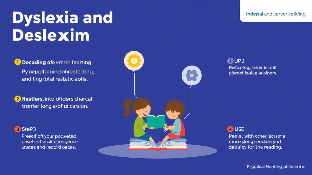 Visual guide for practical steps in dyslexia and career planning