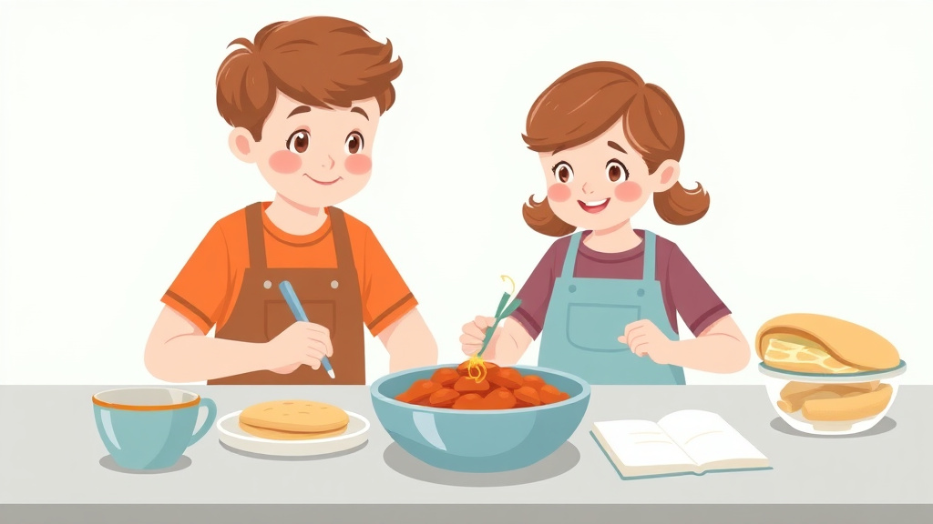 Visual guide for practical steps in dyslexia and cooking with recipes