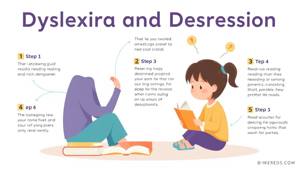 Visual guide for practical steps in dyslexia and depression