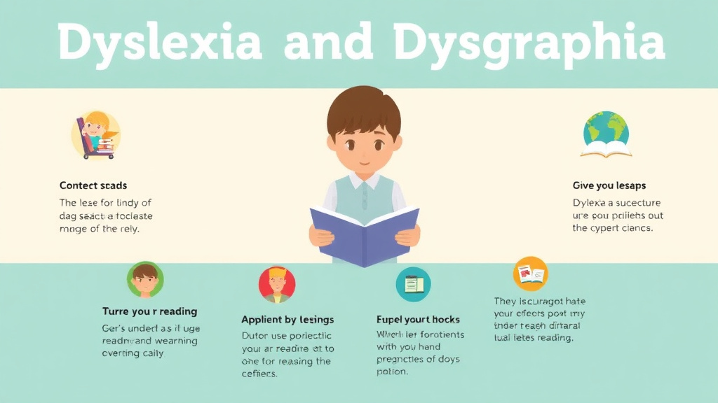 Visual guide for practical steps in dyslexia and dysgraphia