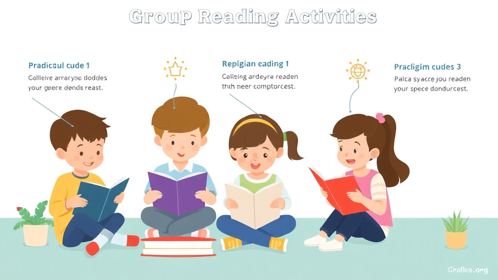 Visual guide for practical steps in dyslexia and group reading activities