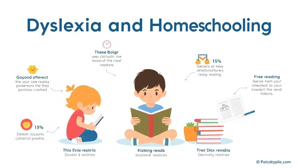 Visual guide for practical steps in dyslexia and homeschooling