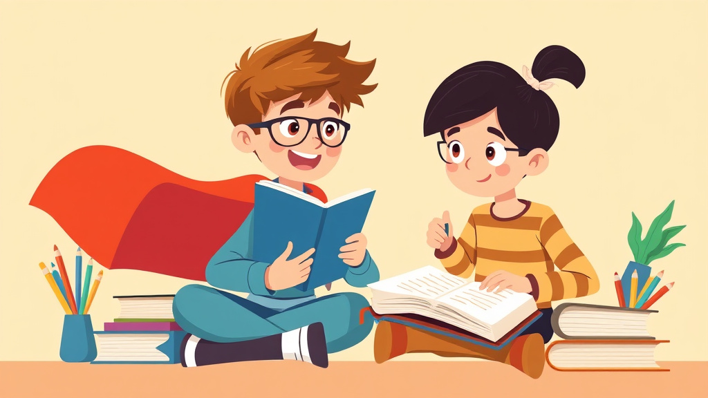 Illustration showing key concepts related to dyslexia and homework battles