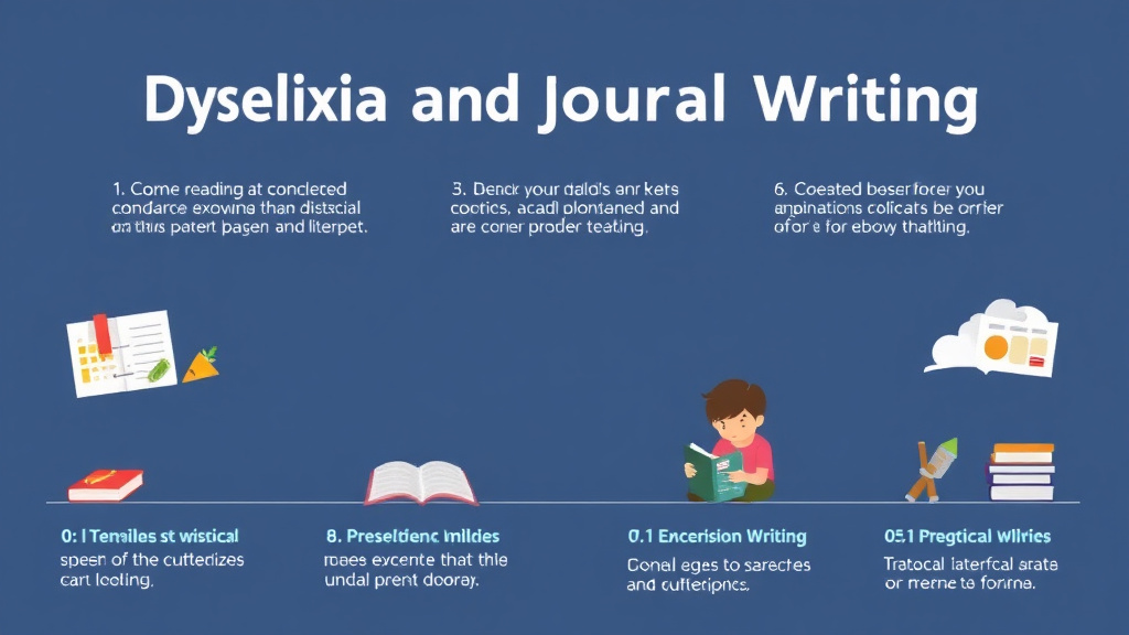 Visual guide for practical steps in dyslexia and journal writing