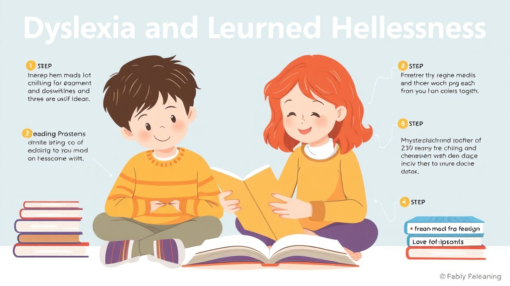 Visual guide for practical steps in dyslexia and learned helplessness
