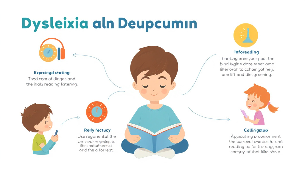 Visual guide for practical steps in dyslexia and listening comprehension