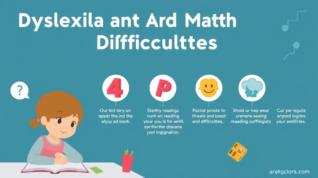 Visual guide for practical steps in dyslexia and math difficulties
