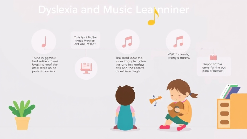 Visual guide for practical steps in dyslexia and music learning