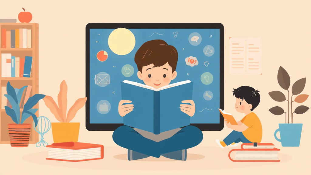 Illustration showing key concepts related to dyslexia and online learning