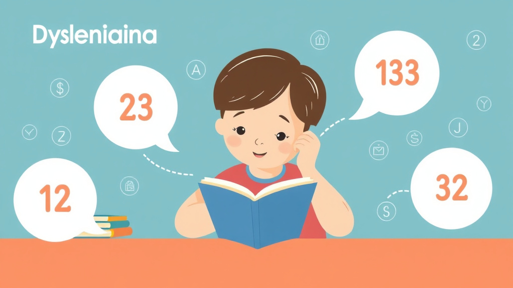 Visual guide for practical steps in dyslexia and phone numbers