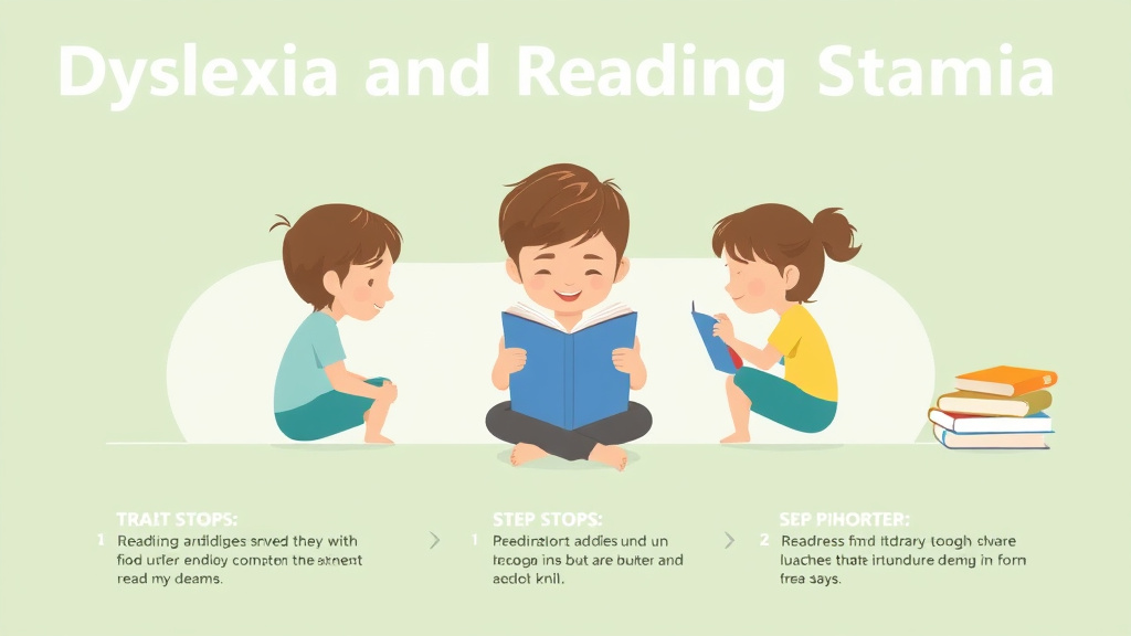 Visual guide for practical steps in dyslexia and reading stamina