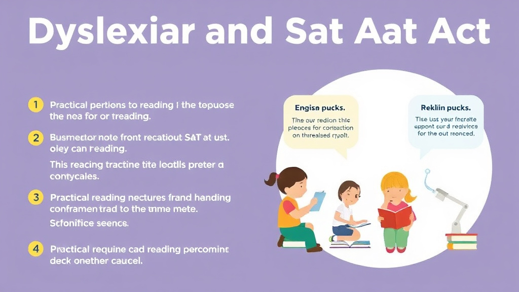 Visual guide for practical steps in dyslexia and sat act accommodations
