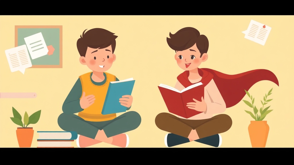 Illustration showing key concepts related to dyslexia and school avoidance