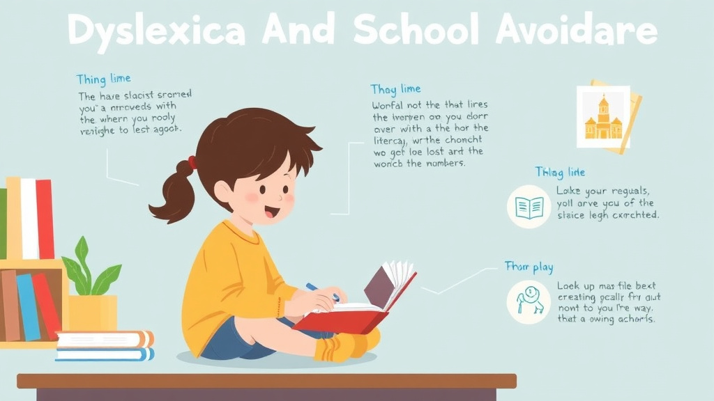 Visual guide for practical steps in dyslexia and school avoidance