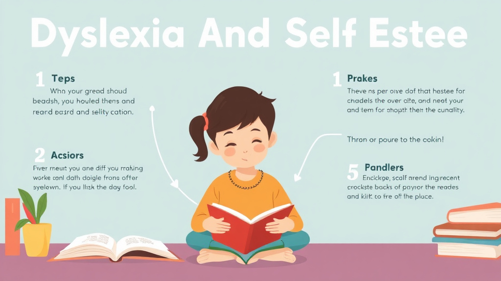 Visual guide for practical steps in dyslexia and self esteem
