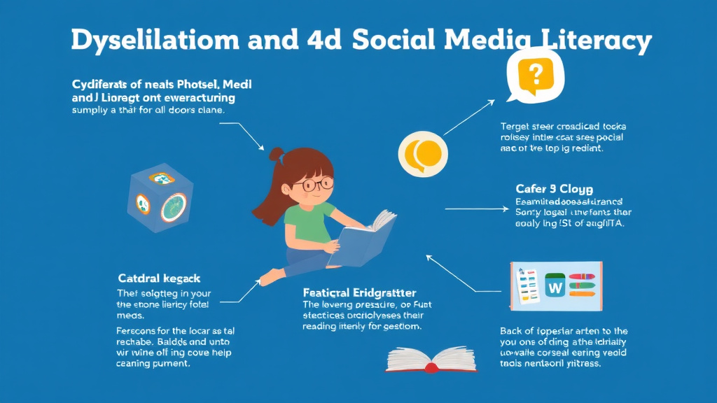 Visual guide for practical steps in dyslexia and social media literacy