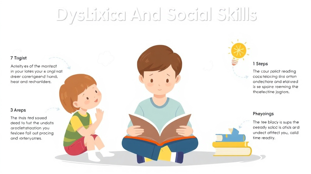 Visual guide for practical steps in dyslexia and social skills