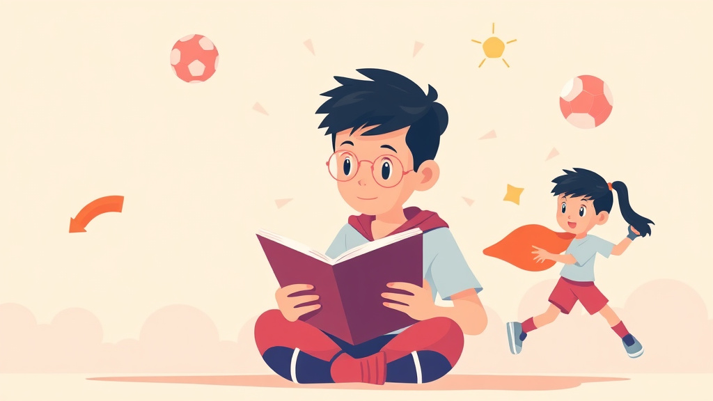 Illustration showing key concepts related to dyslexia and sports participation