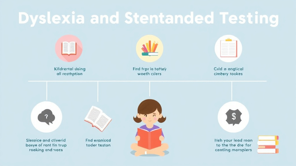 Visual guide for practical steps in dyslexia and standardized testing