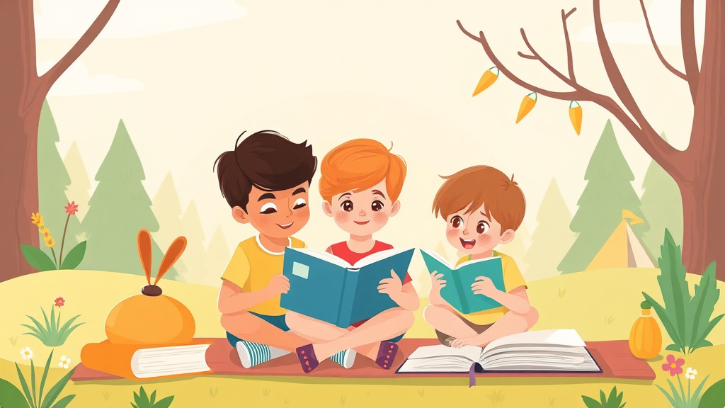 Illustration showing key concepts related to dyslexia and summer camp