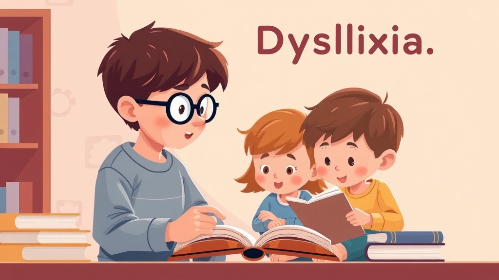 Illustration showing key concepts related to dyslexia and text messaging