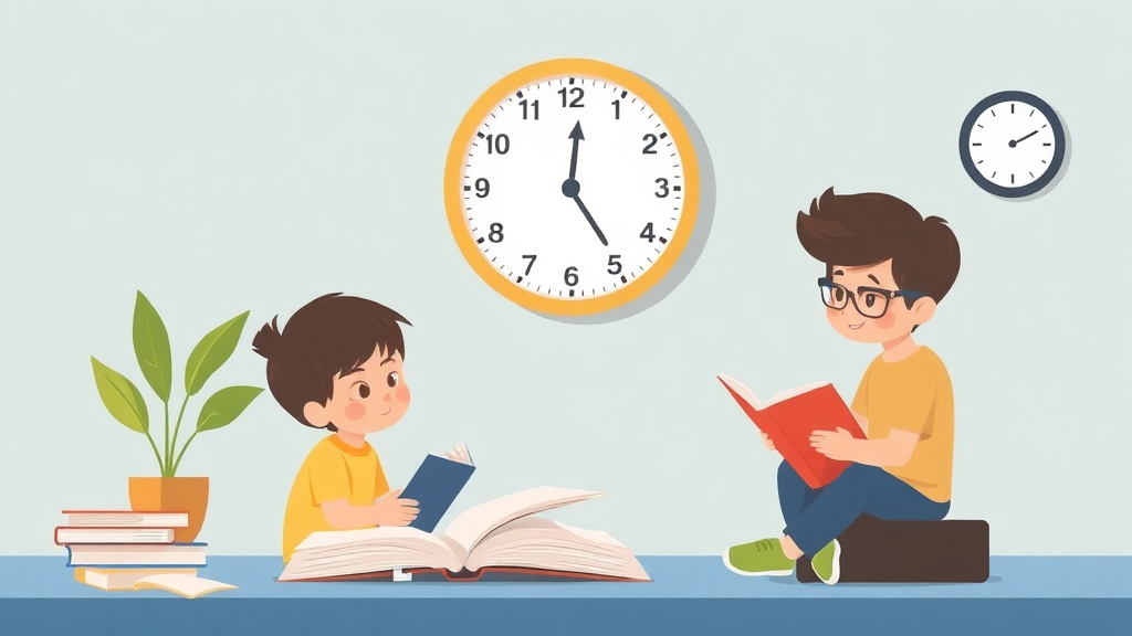 Illustration showing key concepts related to dyslexia and time management