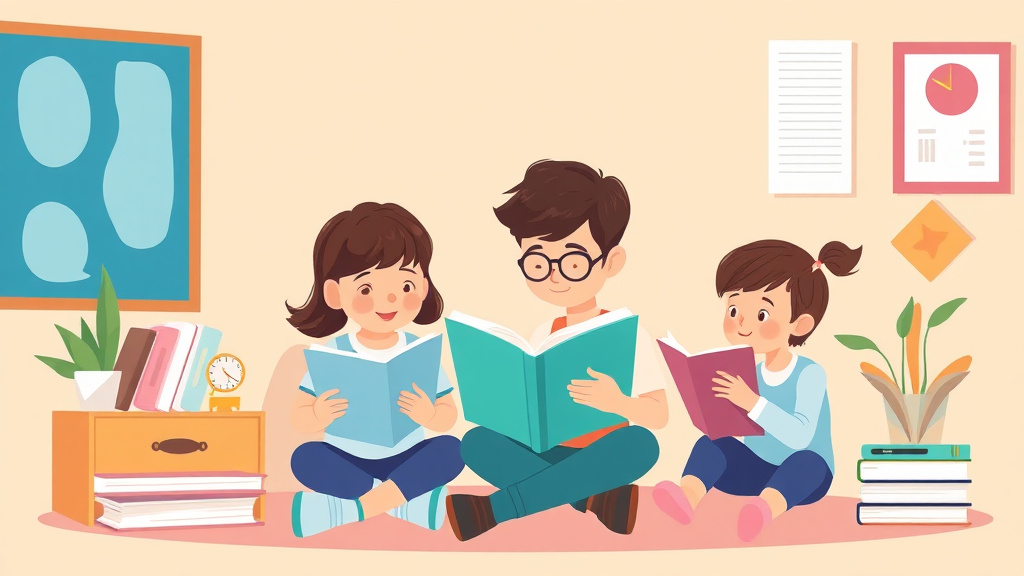 Illustration showing key concepts related to dyslexia and virtual school