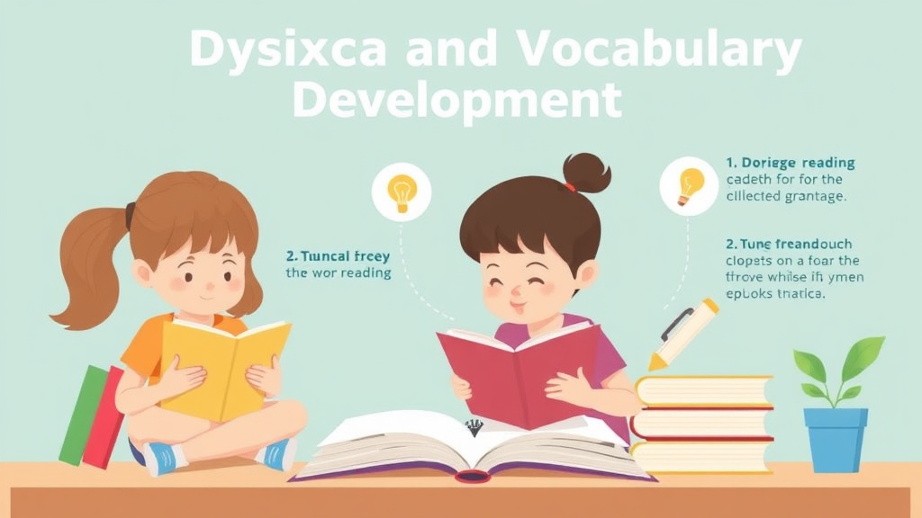 Visual guide for practical steps in dyslexia and vocabulary development
