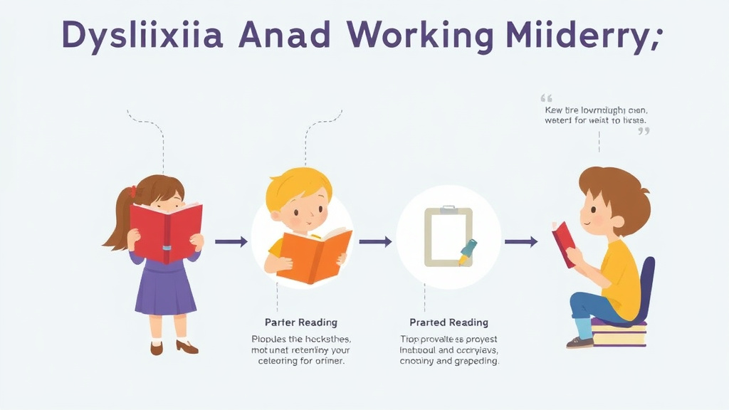 Visual guide for practical steps in dyslexia and working memory