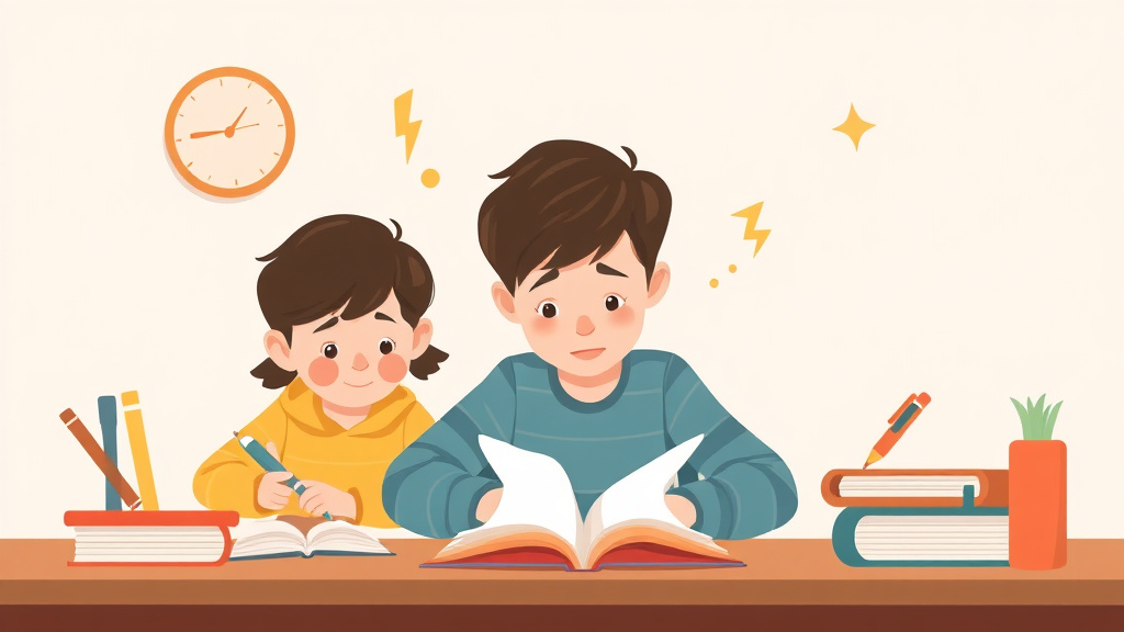 Illustration showing key concepts related to dyslexia and writing struggles